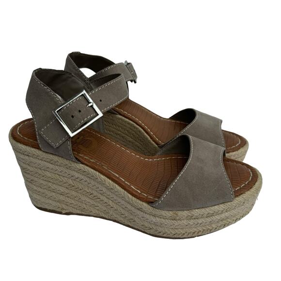 Circus by Sam Edelman Delilah Taupe Espadrille Wedge Sandals Open Toe, Size 8M - Picture 3 of 14